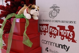 The Marine Corps Exchange serves as a toy drop off site for the Toys for Tots program here Dec. 20. The foundation helps bring joy to children in need by collecting and distributing toys and gifts from October to December. 